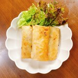 家にある残った野菜で春巻き作りました！